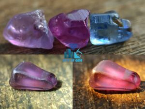 Ceylon Natural Glass Body Sapphire Rough Lot with Colour Change Sapphire