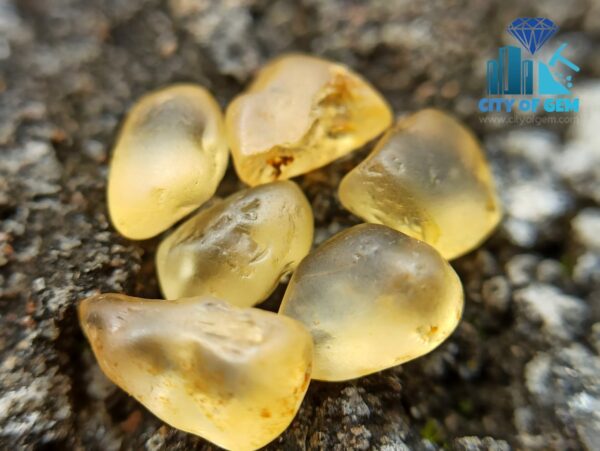 Ceylon Natural Yellow Sapphire Rough Gemstones Lot - city of gem Ratnapura