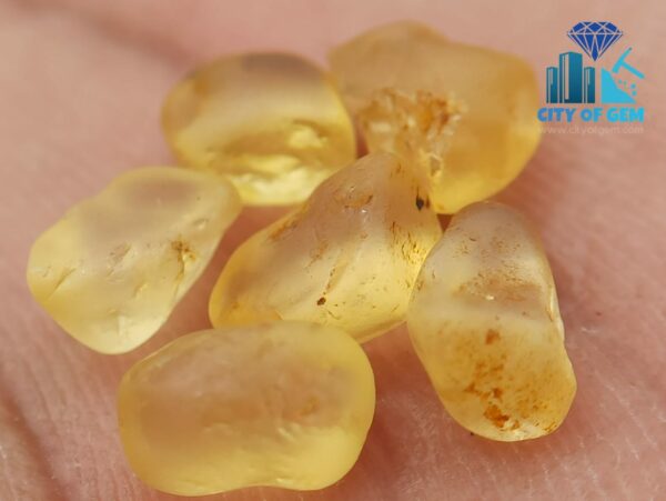 Ceylon Natural Yellow Sapphire Rough Gemstones Lot - city of gem Ratnapura