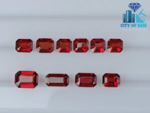 Natural Fine Quality Garnet Octagon Shape Gemstones Lot