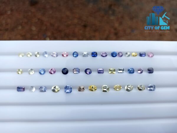 Fine Quality Ceylon Natural Sapphire Wholesale Faceted Gemstones Lot - city of gem Ratnapura