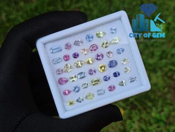 Fine Quality Ceylon Natural Sapphire Wholesale Faceted Gemstones Lot - city of gem Ratnapura