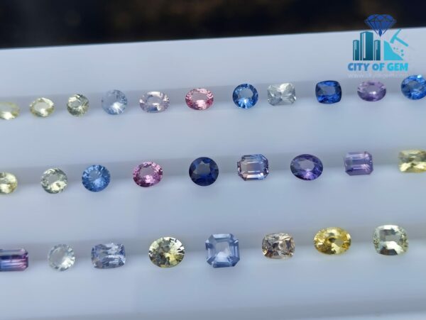 Fine Quality Ceylon Natural Sapphire Wholesale Faceted Gemstones Lot - city of gem Ratnapura
