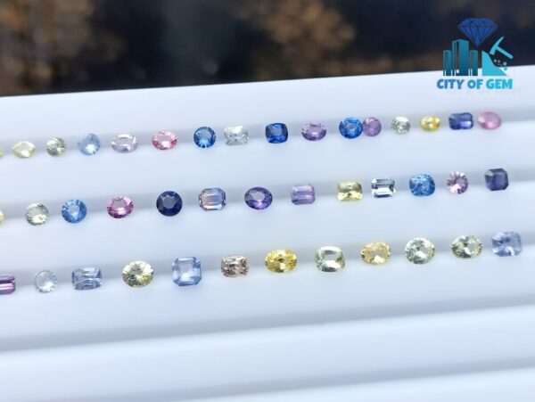 Fine Quality Ceylon Natural Sapphire Wholesale Faceted Gemstones Lot - city of gem Ratnapura