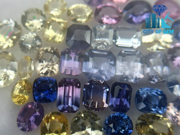 Fine Quality Ceylon Natural Sapphire Wholesale Faceted Gemstones Lot - city of gem Ratnapura