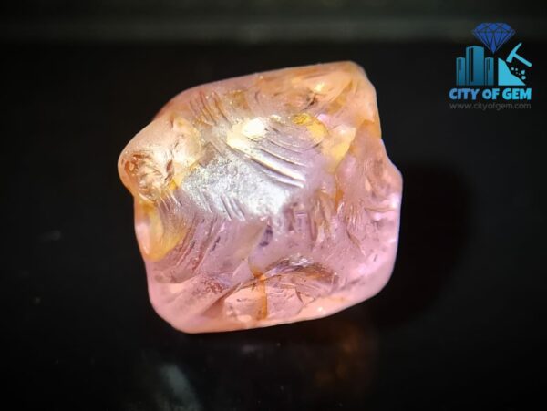 Transparent Natural Pink Spinel Complete Glass Body Crystal with Natural Growth Marks - city of gem Ratnapura