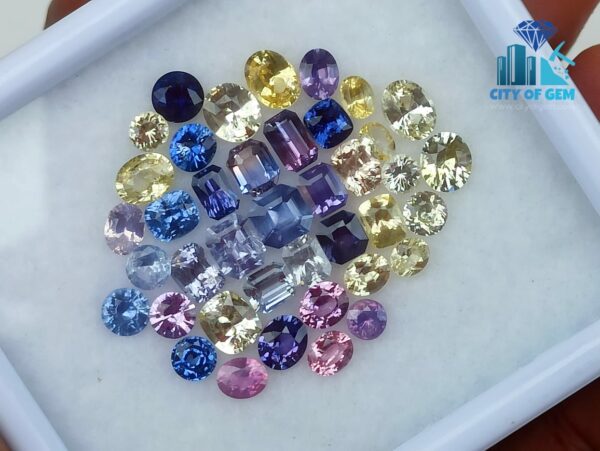 Fine Quality Ceylon Natural Sapphire Wholesale Faceted Gemstones Lot - city of gem Ratnapura