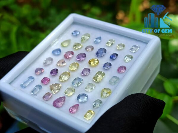 Fine Quality Ceylon Natural Sapphire Wholesale Faceted Gemstones Lot - city of gem Ratnapura