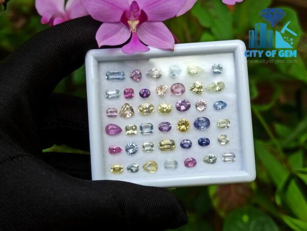 Fine Quality Ceylon Natural Sapphire Wholesale Faceted Gemstones Lot - city of gem Ratnapura