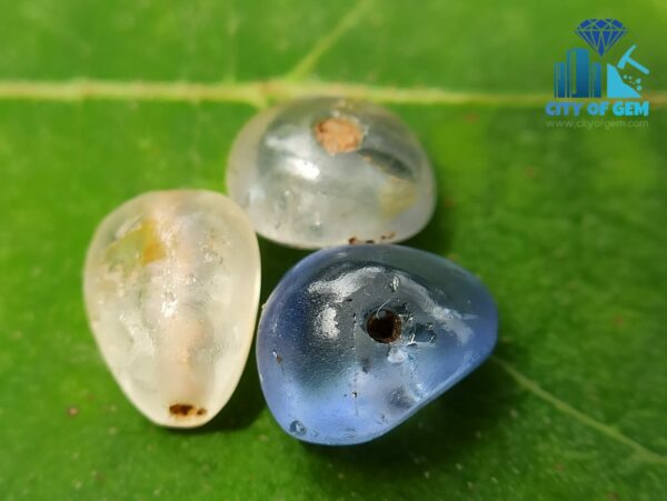 Ancient Natural Sapphire Necklace Beads from Sri Lanka mukkaru stones- City of Gem Ratnapura