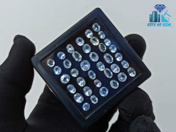 Ceylon White Sapphire Wholesale Faceted Gemstones Lot - city of gem Ratnapura