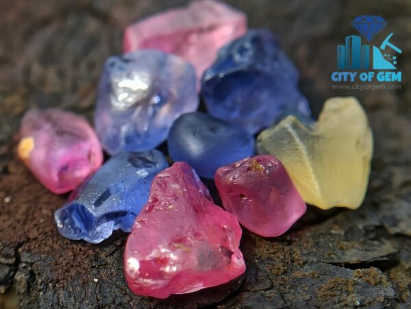 Ceylon Natural Sapphire Rough Gemstones - city of gem Ratnapura