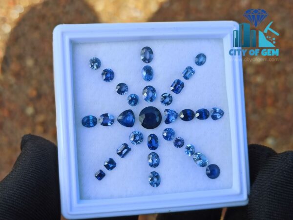 Fine Quality Ceylon Blue Sapphire Wholesale Faceted Gemstones Lot - city of gem Ratnapura