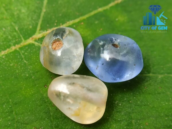 Ancient Natural Sapphire Necklace Beads from Sri Lanka mukkaru stones- City of Gem Ratnapura