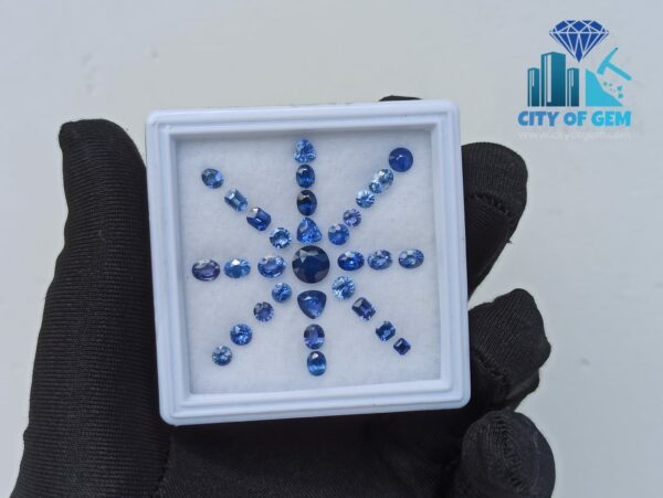 Fine Quality Ceylon Blue Sapphire Wholesale Faceted Gemstones Lot - city of gem Ratnapura
