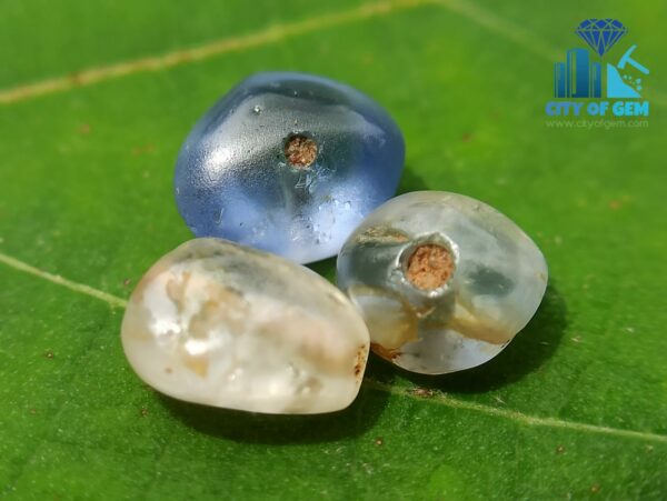 Ancient Natural Sapphire Necklace Beads from Sri Lanka mukkaru stones- City of Gem Ratnapura