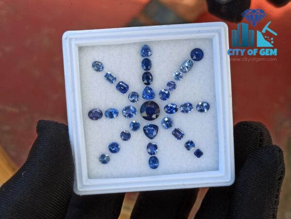 Fine Quality Ceylon Blue Sapphire Wholesale Faceted Gemstones Lot - city of gem Ratnapura