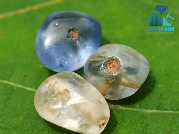 Ancient Natural Sapphire Necklace Beads from Sri Lanka mukkaru stones- City of Gem Ratnapura