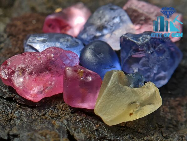 Ceylon Natural Sapphire Rough Gemstones - city of gem Ratnapura