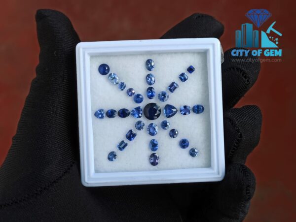 Fine Quality Ceylon Blue Sapphire Wholesale Faceted Gemstones Lot - city of gem Ratnapura