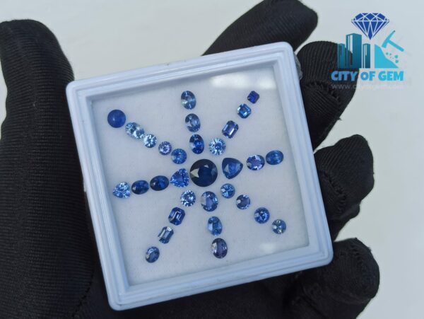 Fine Quality Ceylon Blue Sapphire Wholesale Faceted Gemstones Lot - city of gem Ratnapura