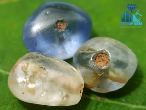 Ancient Natural Sapphire Necklace Beads from Sri Lanka mukkaru stones- City of Gem Ratnapura