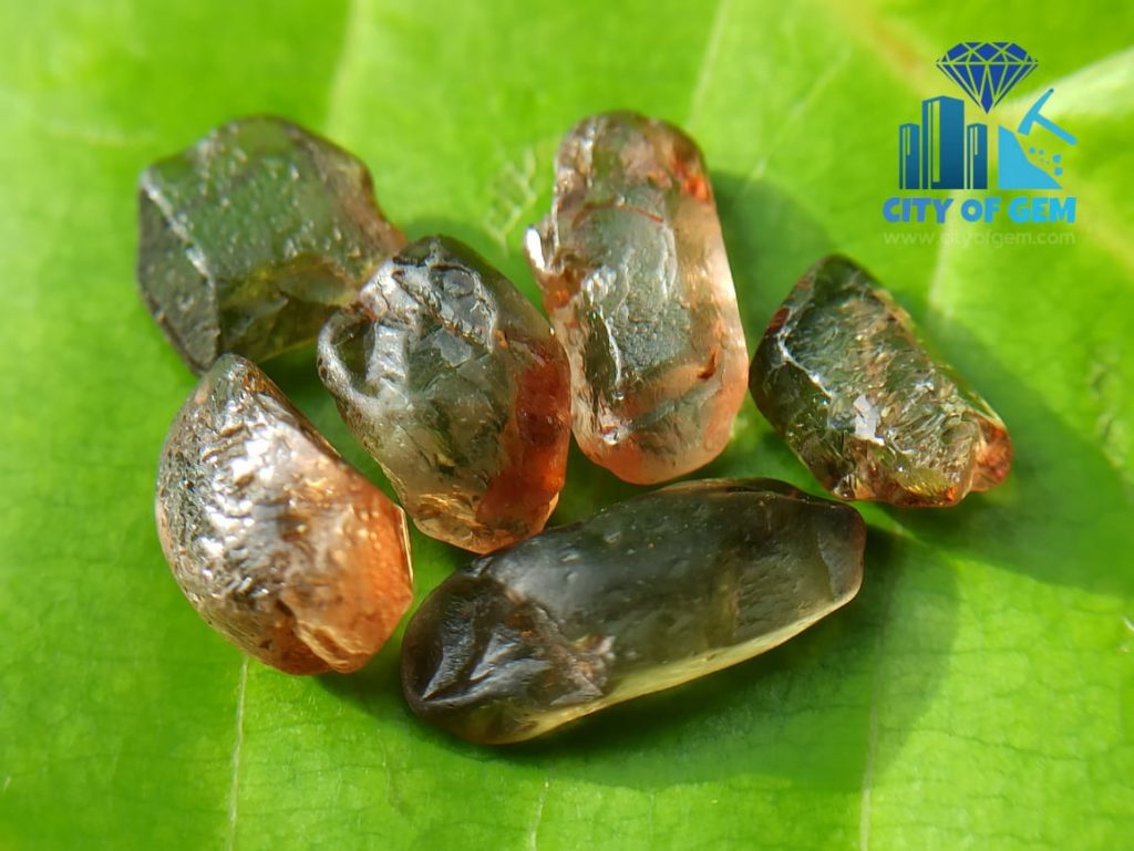 Rare Natural Andalusite Rough Gemstones with strong pleochroism