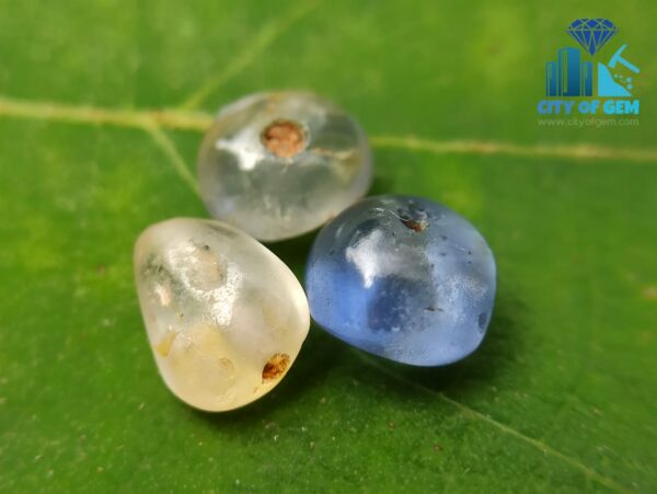 Ancient Natural Sapphire Necklace Beads from Sri Lanka mukkaru stones- City of Gem Ratnapura