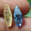Blue Sapphire and Yellow Sapphire Complete Crystal Couple