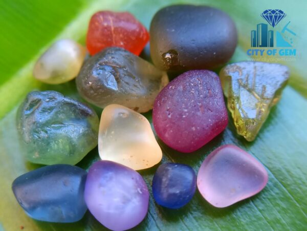 All In One! Gem Quality Facet Grade Natural Rough Gemstones Collection with Corundum Crystal - City of gem Ratnapura