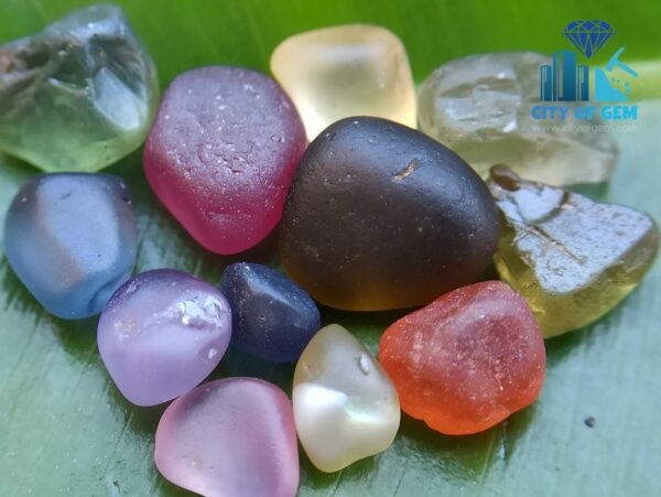 All In One! Gem Quality Facet Grade Natural Rough Gemstones Collection with Corundum Crystal - City of gem Ratnapura