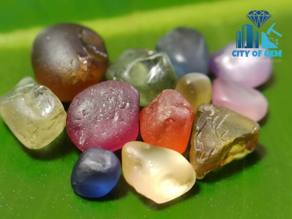 All In One! Gem Quality Facet Grade Natural Rough Gemstones Collection with Corundum Crystal - City of gem Ratnapura
