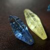 Blue Sapphire and Yellow Sapphire Complete Crystal Couple