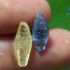 Blue Sapphire and Yellow Sapphire Complete Crystal Couple