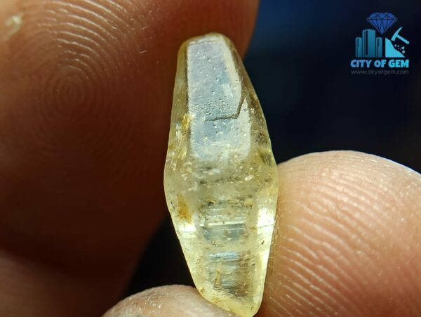 Blue Sapphire and Yellow Sapphire Complete Crystal Couple