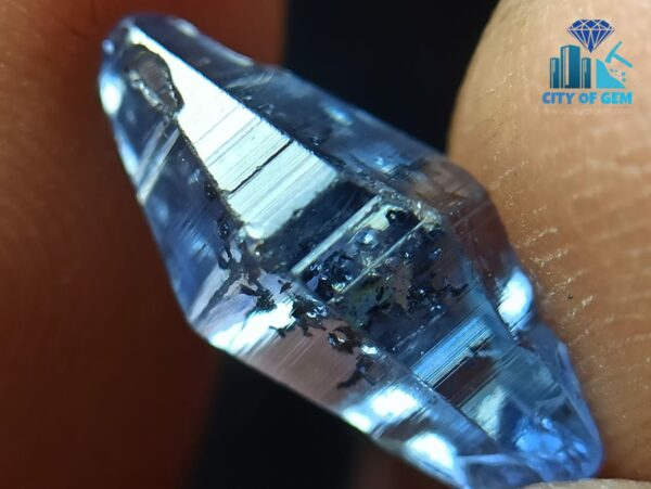 Blue Sapphire and Yellow Sapphire Complete Crystal Couple