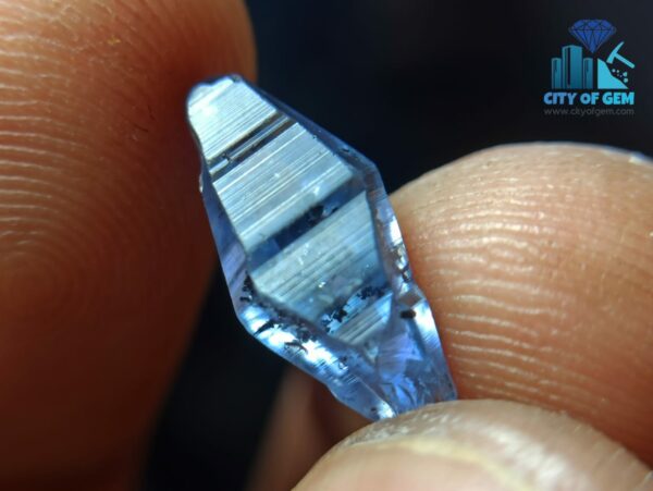 Blue Sapphire and Yellow Sapphire Complete Crystal Couple