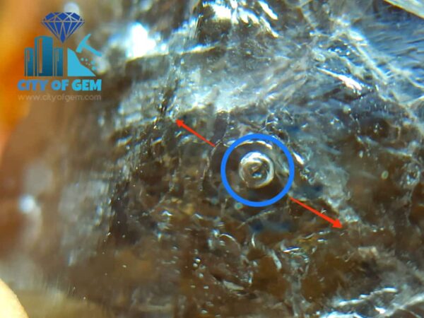 Ceylon Natural Enhydro Quartz Crystal Cluster - Visible 2 moving gass bubble - City of gem Ratnapura