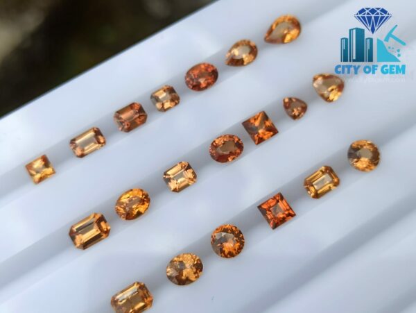 Fine Quality Natural Orange Zircon Gemstones Collection - city of gem Ratnapura
