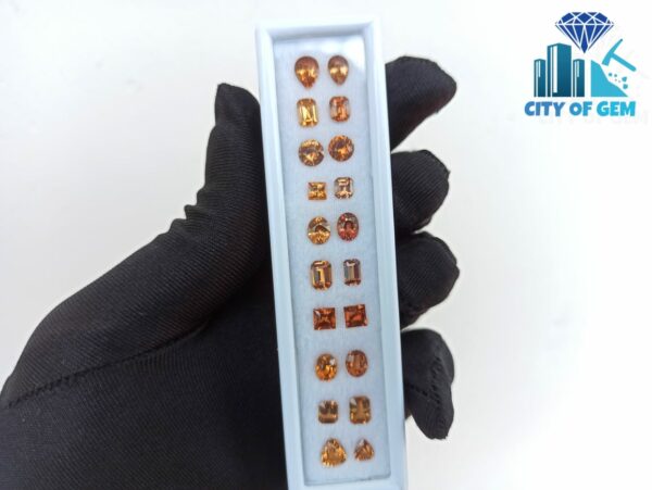 Fine Quality Natural Orange Zircon Gemstones Collection - city of gem Ratnapura
