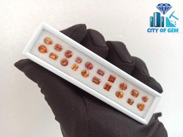 Fine Quality Natural Orange Zircon Gemstones Collection - city of gem Ratnapura