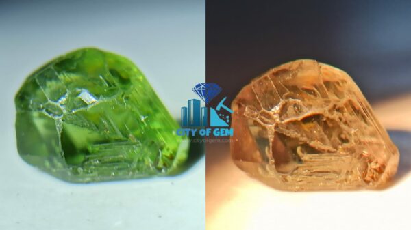 Excellent transparent Rare Natural Chrysoberyl Alexandrite Complete Crystal with growth Marks City of gem Ratnapura