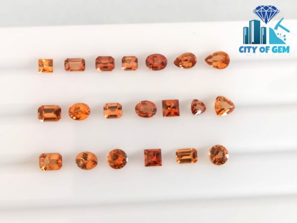 Fine Quality Natural Orange Zircon Gemstones Collection - city of gem Ratnapura