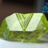 Excellent Transparent Rare Natural Chrysoberyl Apple Green Half Petal Crystal with naturally formed growth marks - city of gem ratnapura