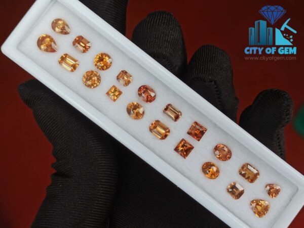 Fine Quality Natural Orange Zircon Gemstones Collection - city of gem Ratnapura