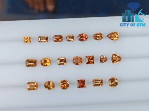 Fine Quality Natural Orange Zircon Gemstones Collection - city of gem Ratnapura