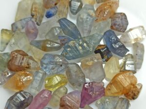 Ceylon Natural Glass Body Sapphire Crystal Collection (Corundum Crystal)