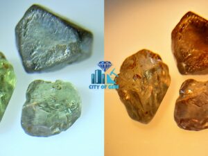 Ceylon Natural Alexandrite Cats Eye with small alexandrite couple (all facet grade) - city of gem Ratnapura