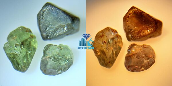 Ceylon Natural Alexandrite Cats Eye with small alexandrite couple (all facet grade) - city of gem Ratnapura