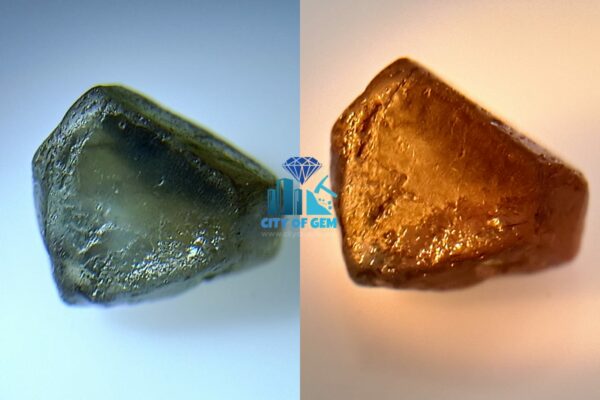 Ceylon Natural Alexandrite Cats Eye with small alexandrite couple (all facet grade) - city of gem Ratnapura